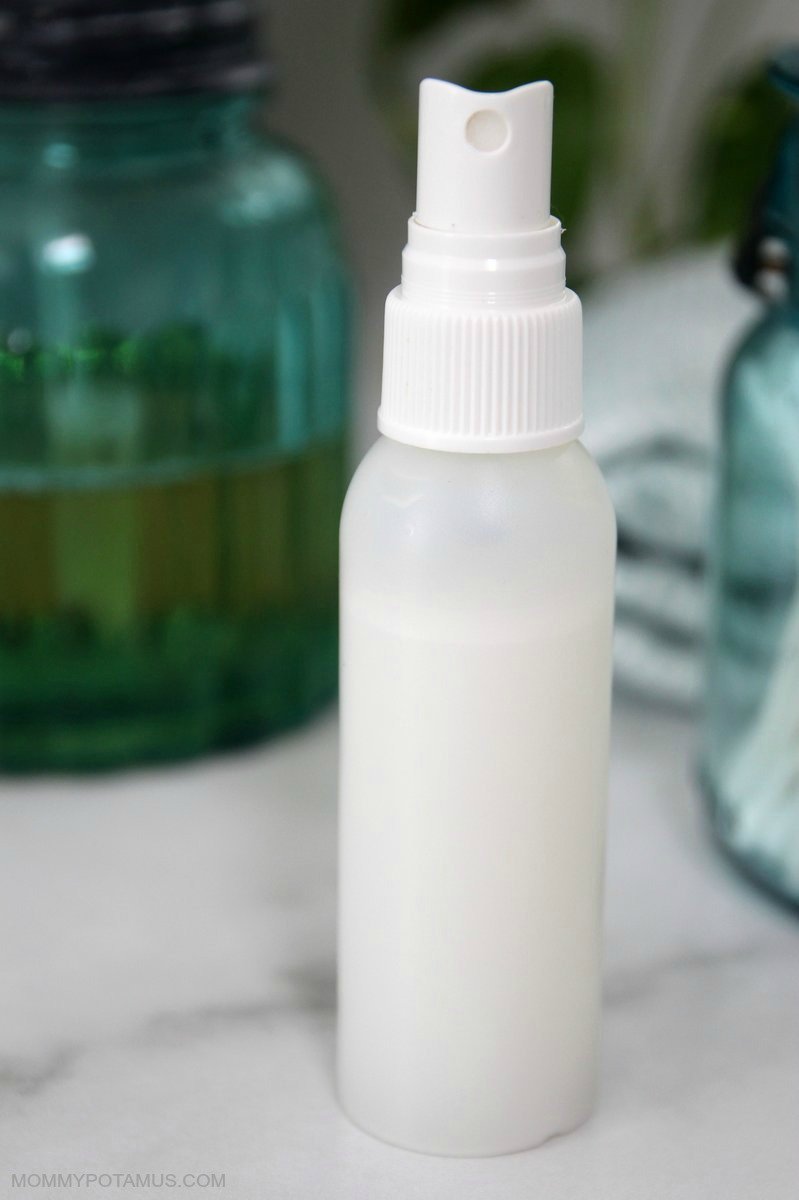 This coconut milk leave-in conditioner softens and conditions without weighing hair down, and only takes minutes to make. Just spritz it on clean, damp hair and you’re good to go!