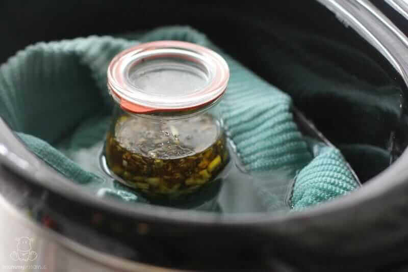 Olive oil infused with garlic and mullein for earaches and ear infections